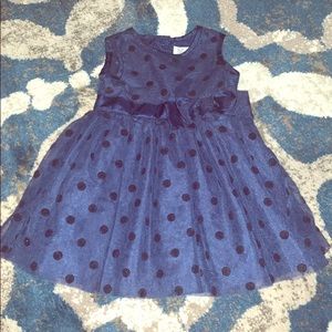 Blue fluff sleeveless infant girl dress.